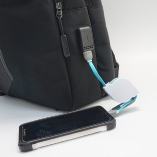 15.6" Casual PU Laptop Backpack with USB Port